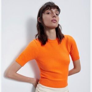 Zara bright orange sweater